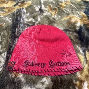 Vintage Y2K Bullseye Tattoo Beanie Affliction Style